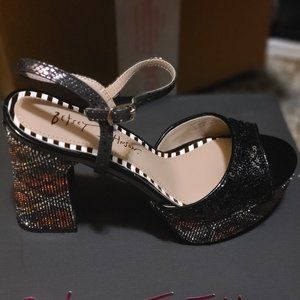 Betsey Johnson sequin/rhinestone heels